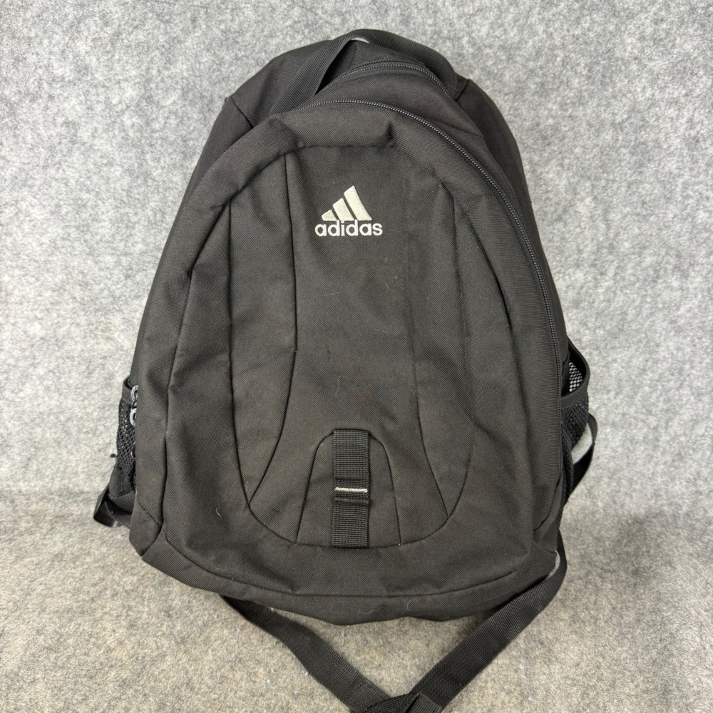 Adidas Black Polyester Multi Compartment Backpack School Travel Bag RN 90288
